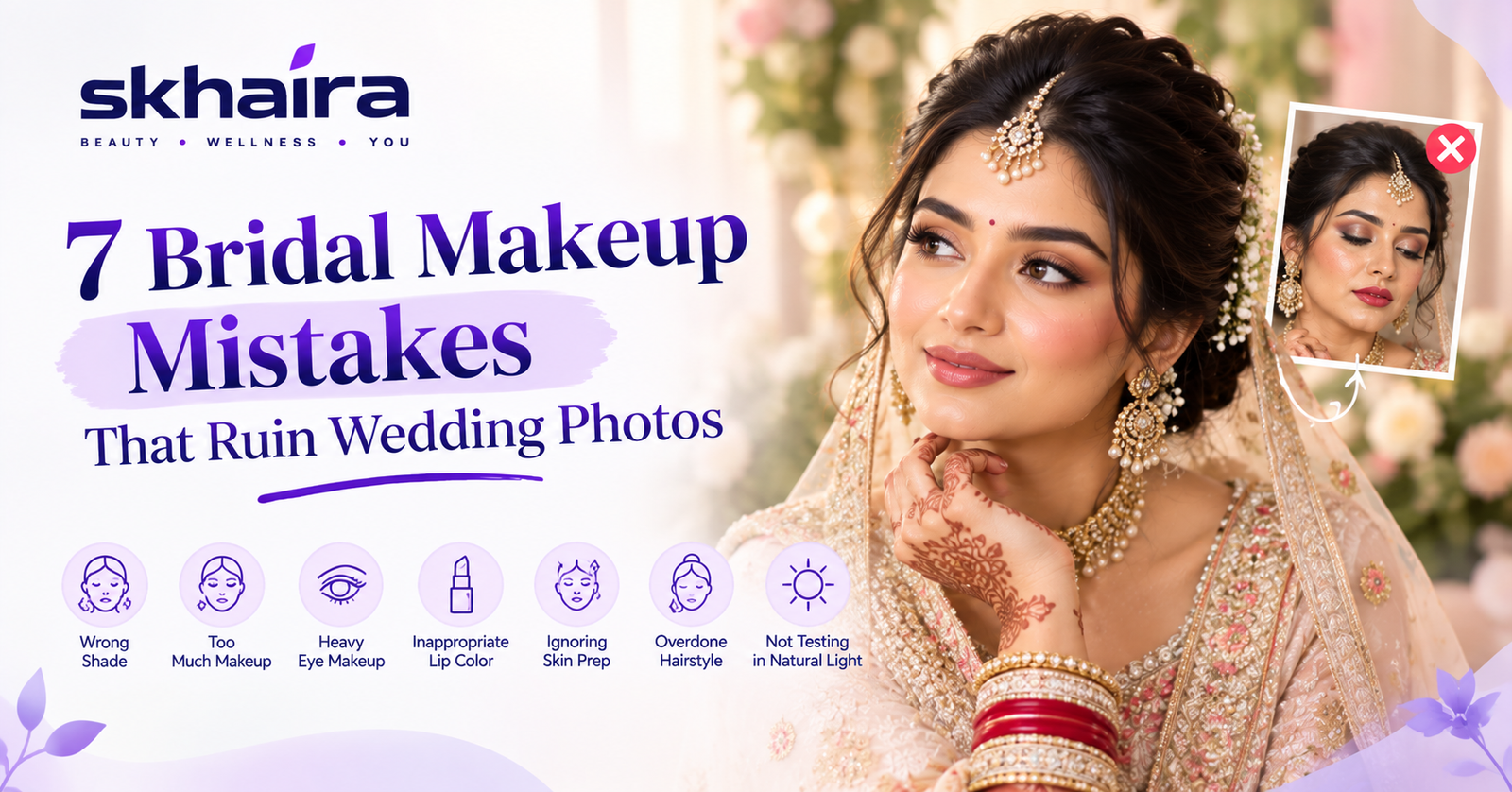 7 Bridal Makeup Mistakes That Ruin Wedding Photos